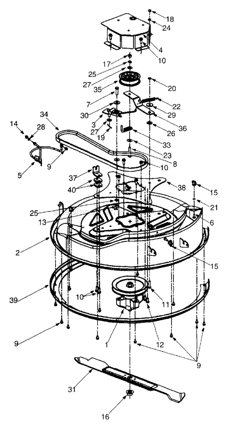 Page L Diagram and Parts List for 13B-325-401 1999 Yard Man Lawn Tractor